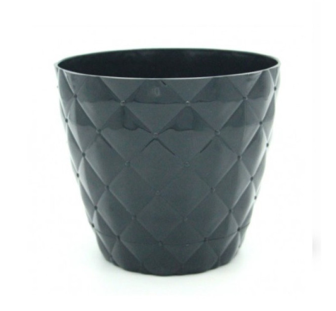 Горшок для цветов Elit Ромбик 1.6 л, антрацит