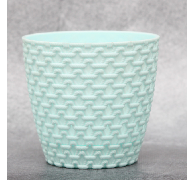 Горшок для цветов Elit Ротанг 0.75 л, бирюзовый