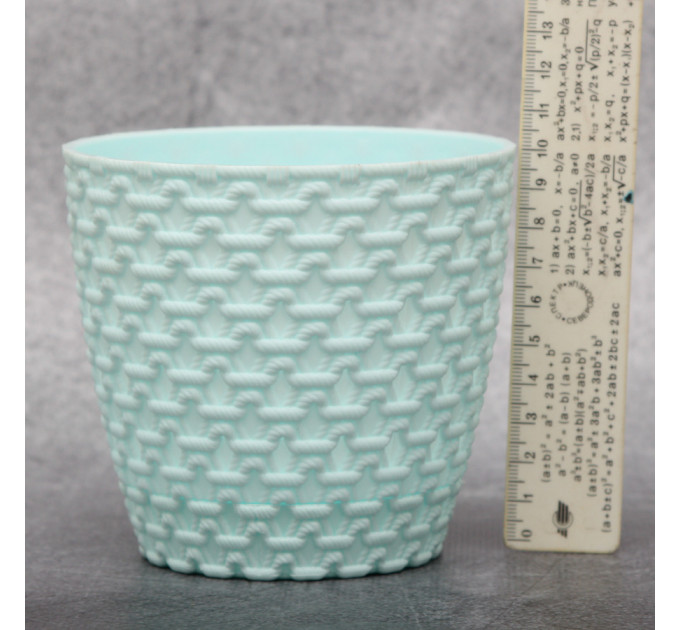 Горшок для цветов Elit Ротанг 0.75 л, бирюзовый