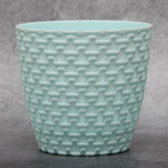 Горшок для цветов Elit Ротанг 0.75 л, бирюзовый