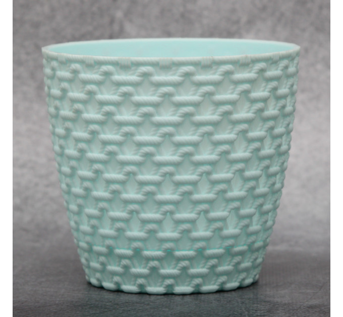 Горшок для цветов Elit Ротанг 0.75 л, бирюзовый