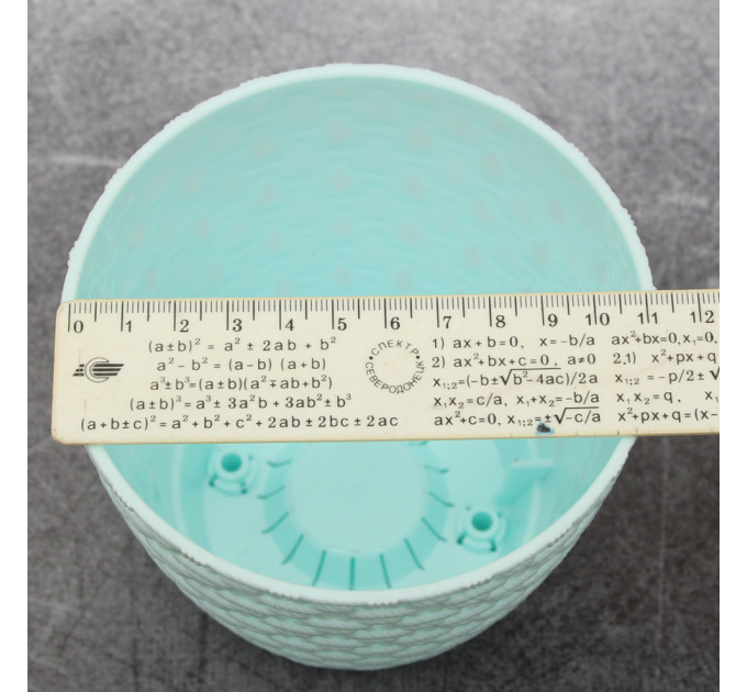 Горшок для цветов Elit Ротанг 0.75 л, бирюзовый