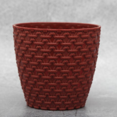 Горшок для цветов Elit Ротанг 0.75 л, бордовый