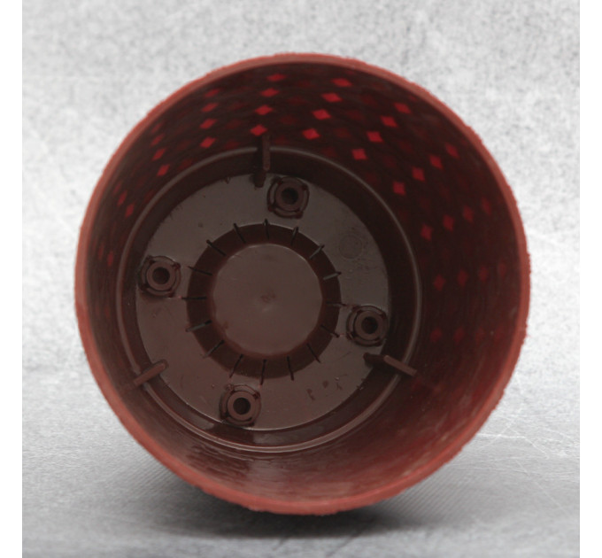 Горшок для цветов Elit Ротанг 0.75 л, бордовый