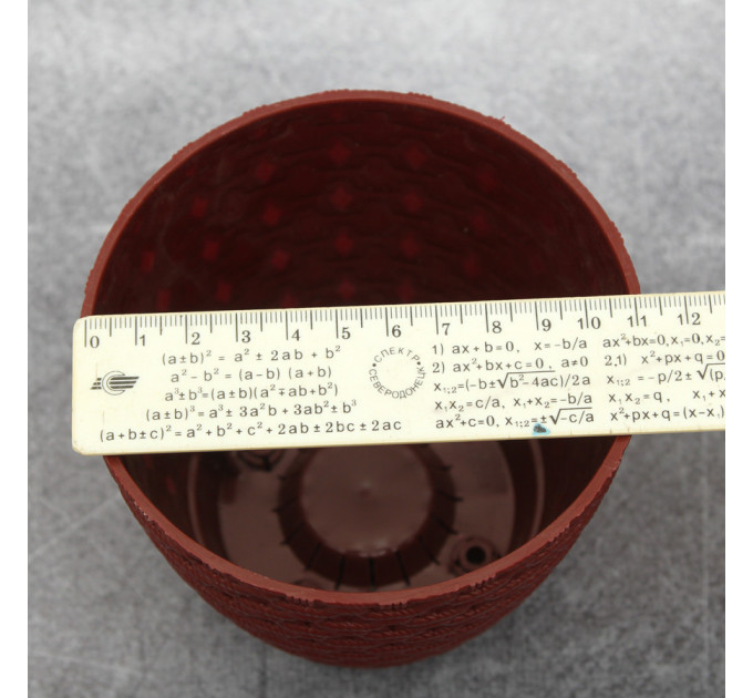 Горшок для цветов Elit Ротанг 0.75 л, бордовый