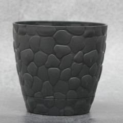 Горшок для цветов Elit Камни 1.6 л, антрацит