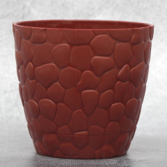 Горшок для цветов Elit Камни 0.75 л, бордовый