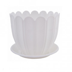 Вазон "Марго" с подставкой Алеана 12*10 см., белый