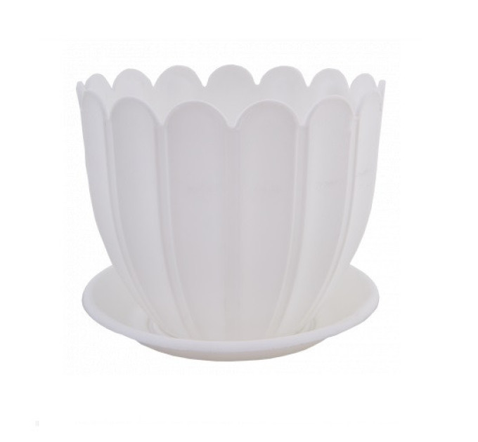 Вазон "Марго" з підставкою Алеана 12*10 см., білий