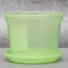 Вазон дренажный Алеана 9,0*6,5 см., салатовый (без подставки)