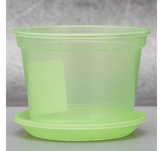 Вазон дренажний Алеана 9,0*6,5 см., салатовий (без підставки)