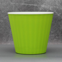 Вазон "Ибис" двойной 13,0*11,2 см. Алеана, оливковый/белый