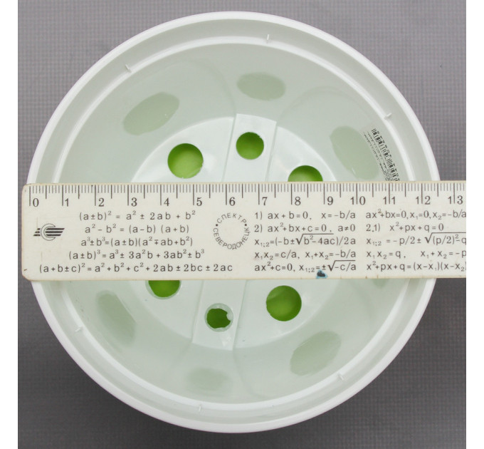 Вазон "Ибис" двойной 13,0*11,2 см. Алеана, оливковый/белый