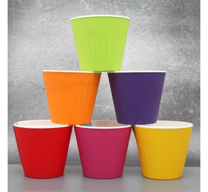 Вазон "Ибис" двойной 13,0*11,2 см. Алеана, оливковый/белый