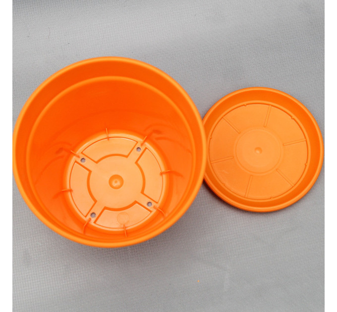 Вазон "Глория" с подставкой 11*10,2 см. Алеана, оранжевый