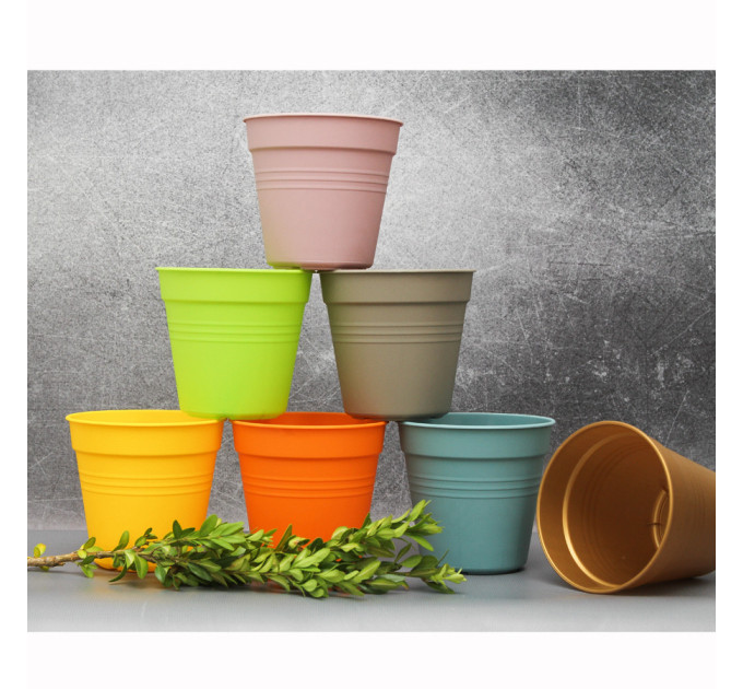 Вазон "Глория" с подставкой 11*10,2 см. Алеана, оранжевый