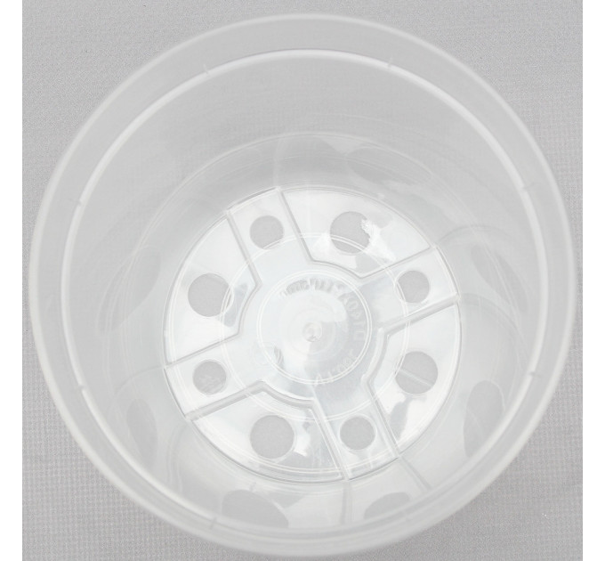 Вазон дренажный Алеана 14,0*10,5 см., прозрачный (без подставки)