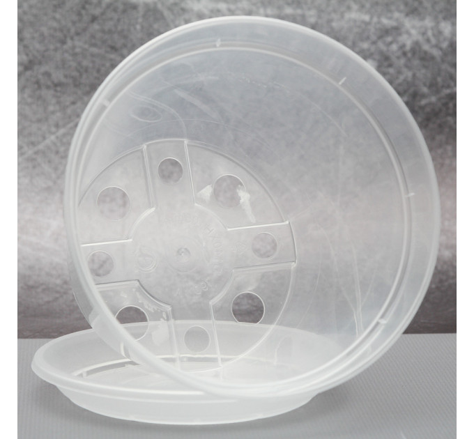 Вазон дренажный Алеана 14,0*10,5 см., прозрачный (без подставки)