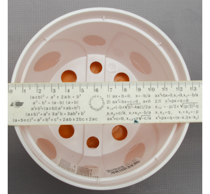 Вазон "Ибис" двойной 13,0*11,2 см. Алеана, светло-оранжевый/белый
