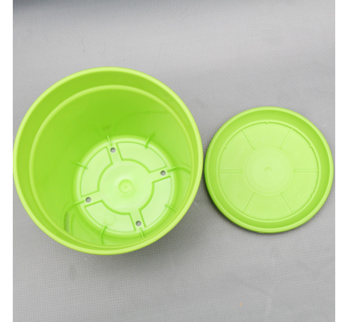 Вазон "Глория" с подставкой 11*10,2 см. Алеана, светло-зеленый