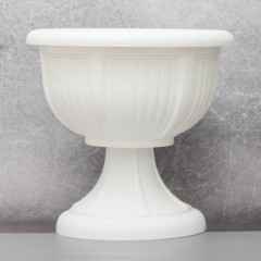 Вазон "Леон" с подставкой Алеана 21 см., белый