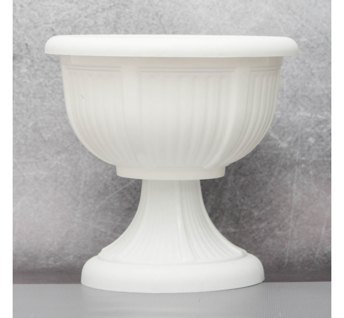 Вазон "Леон" з підставкою Алеана 21 см., білий