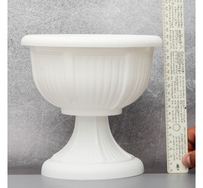Вазон "Леон" з підставкою Алеана 21 см., білий