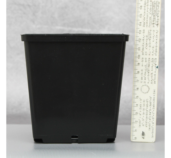 Вазон для розсади квадратний Алеана 13,0*13,0 см., чорний