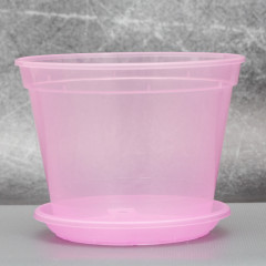 Вазон дренажный Алеана 14,0*10,5 см., розовый (без подставки)