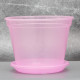Вазон дренажный Алеана 14,0*10,5 см., розовый (без подставки)