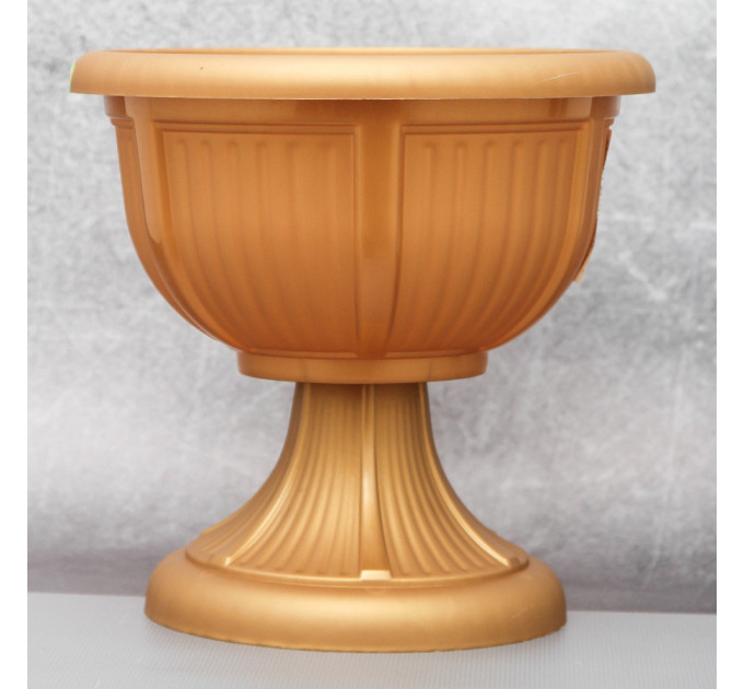 Вазон "Леон" с подставкой Алеана 21 см., бронзовый