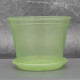 Вазон дренажний Алеана 14,0*10,5 см., салатовий (без підставки)