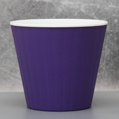 Вазон "Ибис" двойной 13,0*11,2 см. Алеана, темно-сиреневый/белый