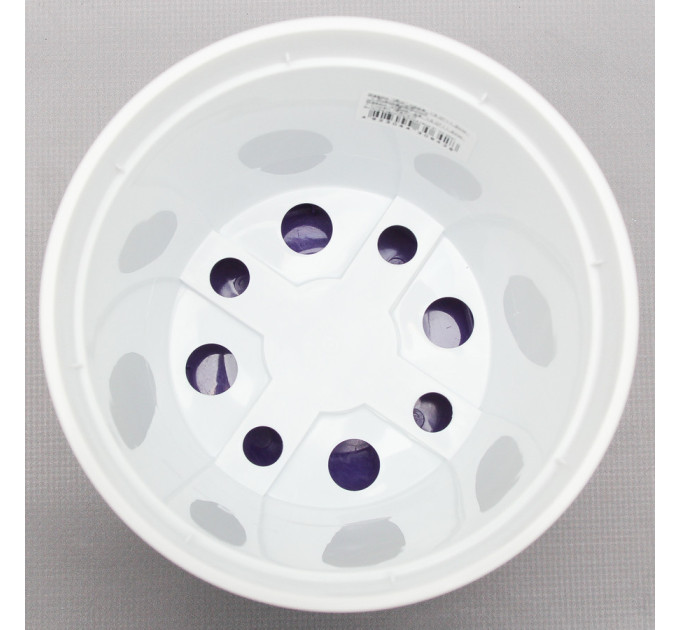 Вазон "Ібіс" подвійний 13,0*11,2 см. Алеана, темно-бузковий/білий