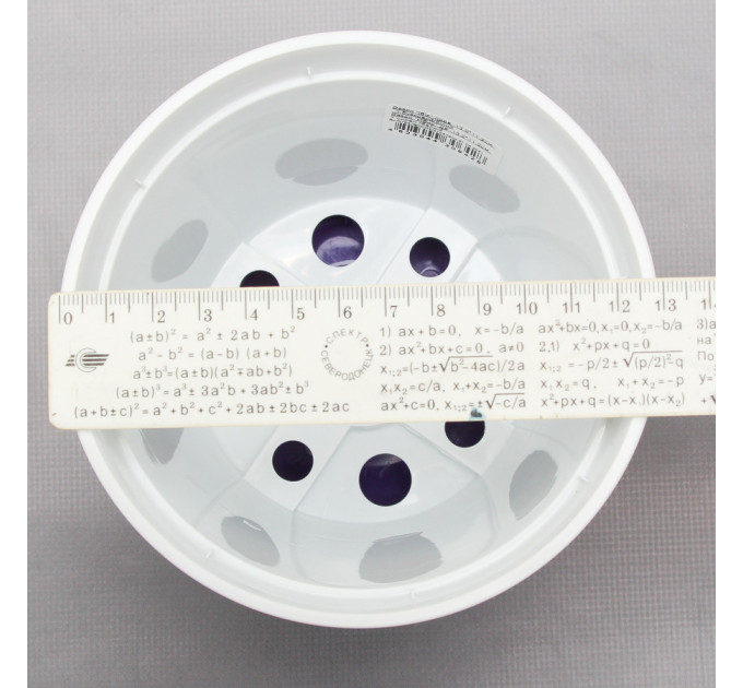 Вазон "Ібіс" подвійний 13,0*11,2 см. Алеана, темно-бузковий/білий