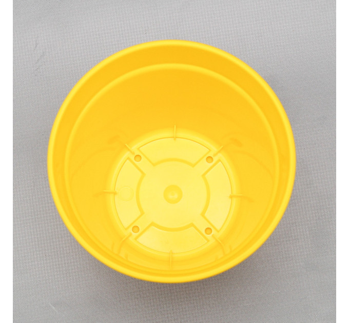 Вазон "Глорія" з підставкою 11*10,2 см. Алеана, темно-жовтий