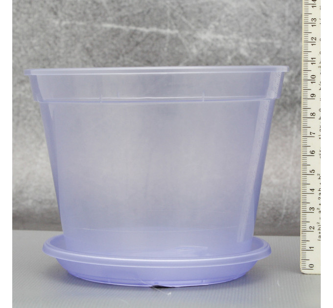 Вазон дренажный Алеана 14,0*10,5 см., фиолетовый (без подставки)