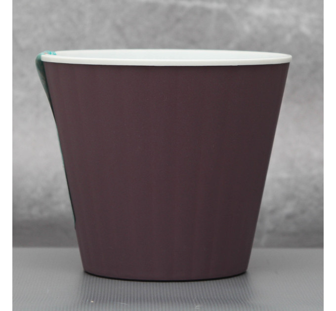 Вазон "Ібіс" подвійний 13,0*11,2 см. Алеана, фіолетовий/білий