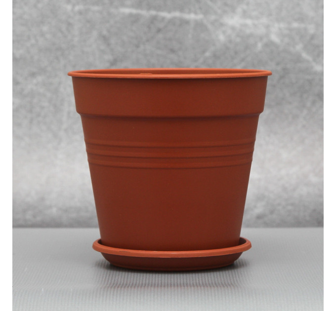 Вазон "Глорія" з підставкою 11*10,2 см. Алеана, теракот