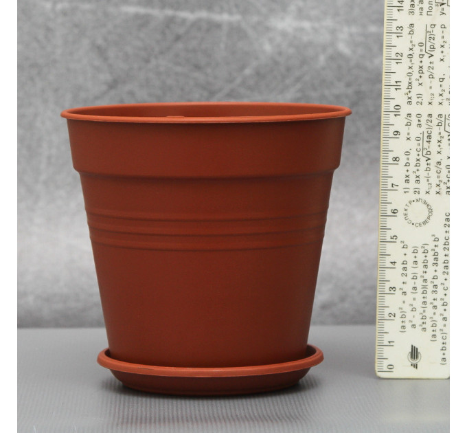 Вазон "Глорія" з підставкою 11*10,2 см. Алеана, теракот