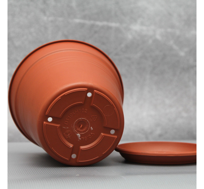 Вазон "Глорія" з підставкою 11*10,2 см. Алеана, теракот