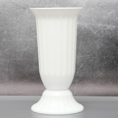 Вазон "Флора" с подставкой Алеана 29 см., белый