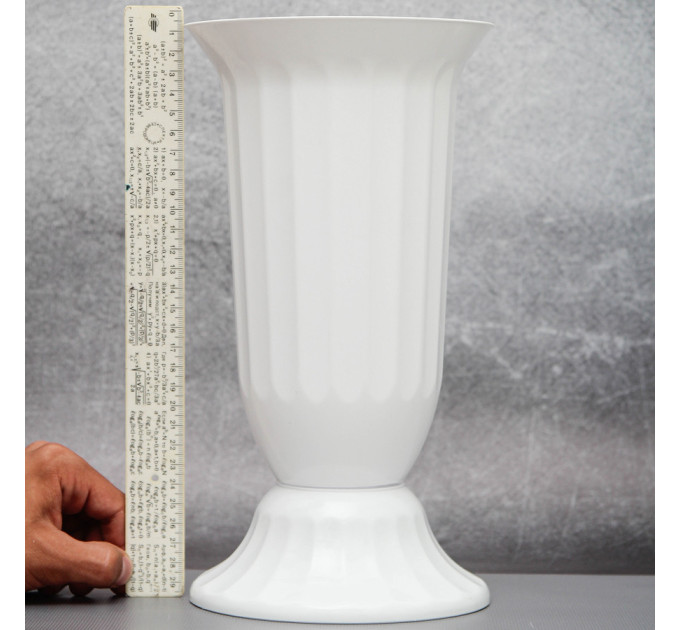 Вазон "Флора" з підставкою Алеана 29 см., білий
