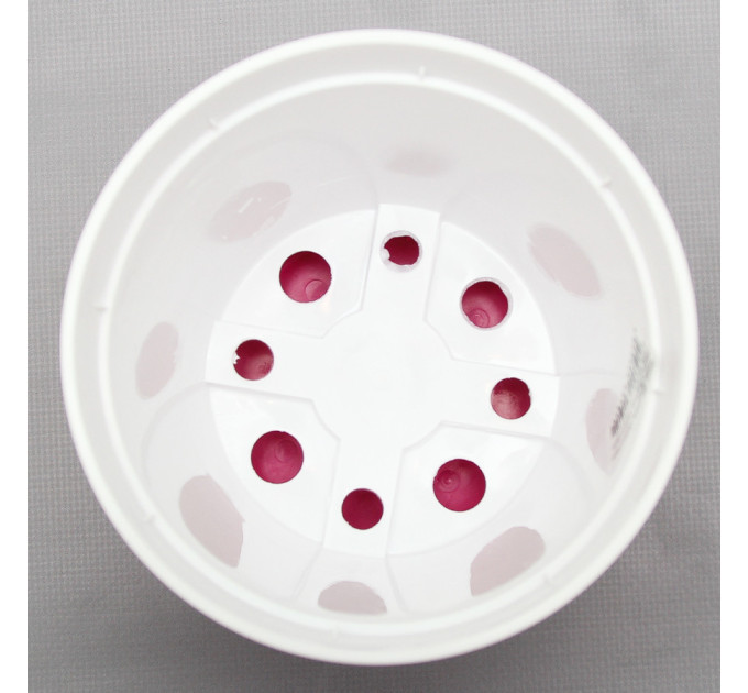 Вазон "Ібіс" подвійний 13,0*11,2 см. Алеана, темно-рожевий/білий