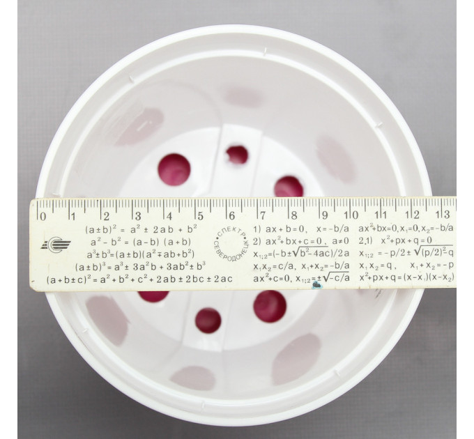 Вазон "Ібіс" подвійний 13,0*11,2 см. Алеана, темно-рожевий/білий