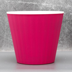 Вазон "Ибис" двойной 13,0*11,2 см. Алеана, темно-розовый/белый