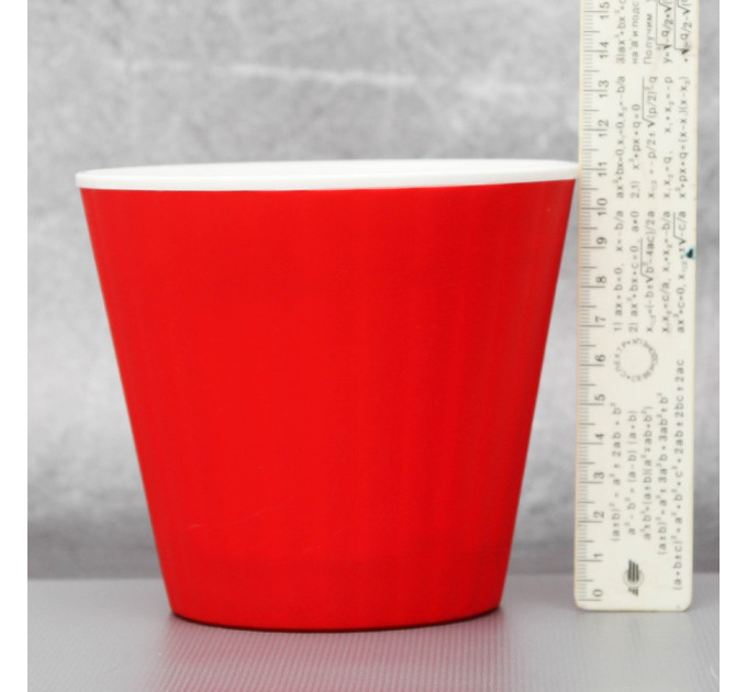 Вазон "Ибис" двойной 13,0*11,2 см. Алеана, красный/белый