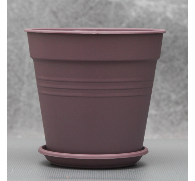 Вазон "Глория" с подставкой 11*10,2 см. Алеана, фиолетовый