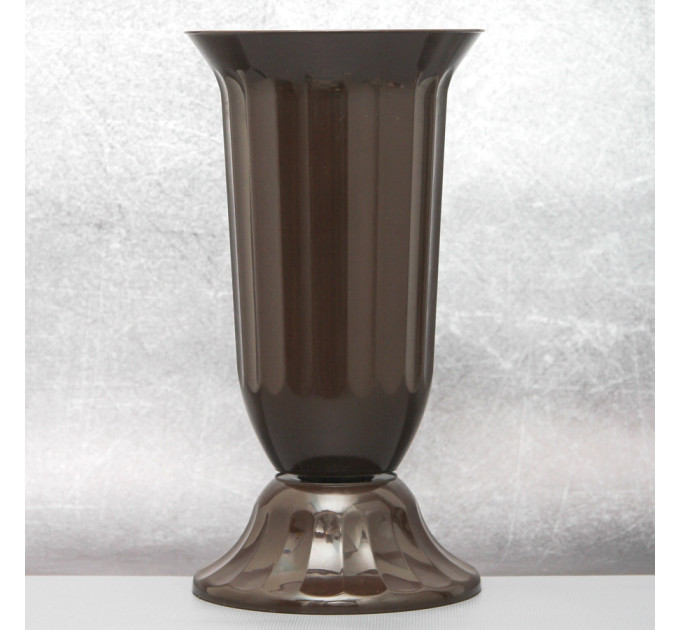 Вазон "Флора" с подставкой Алеана 29 см., темно-коричневый