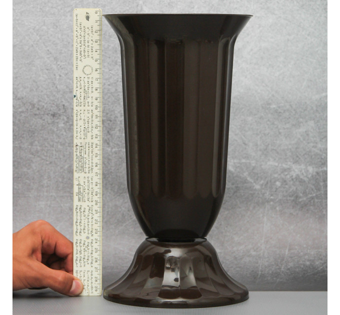 Вазон "Флора" с подставкой Алеана 29 см., темно-коричневый